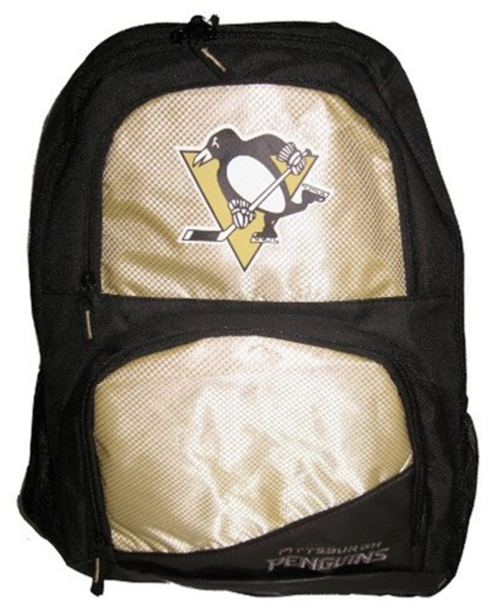 Pittsburgh Penguins Bag Backpack Blue NHL New School Black Pocket Zipper Hockey